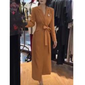 韩版 翻领风衣长袖 时尚 今年流行特惠23218大爱美依缘2025新款 修身