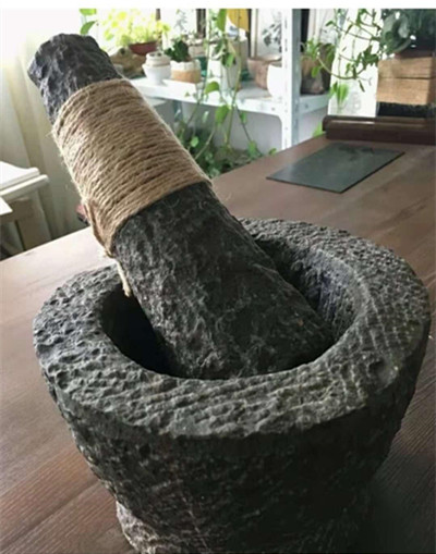 山东枣庄石臼 石头 蒜臼子 家用 青石纯手工天然石 捣药罐 捣蒜器