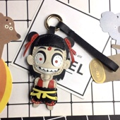 纯手工真皮牛皮哪吒汽车钥匙扣挂饰个性 包包挂件情侣生日创意礼品