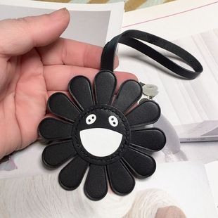 手工制作真皮日本村上隆太阳花包包挂件情人节闺蜜送人礼物配饰