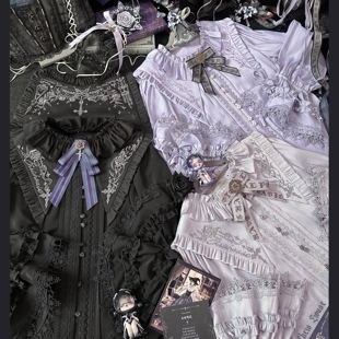 lolita刺绣领衬衫 四团尾款 腰封马甲连衣裙 女巫笔记系列