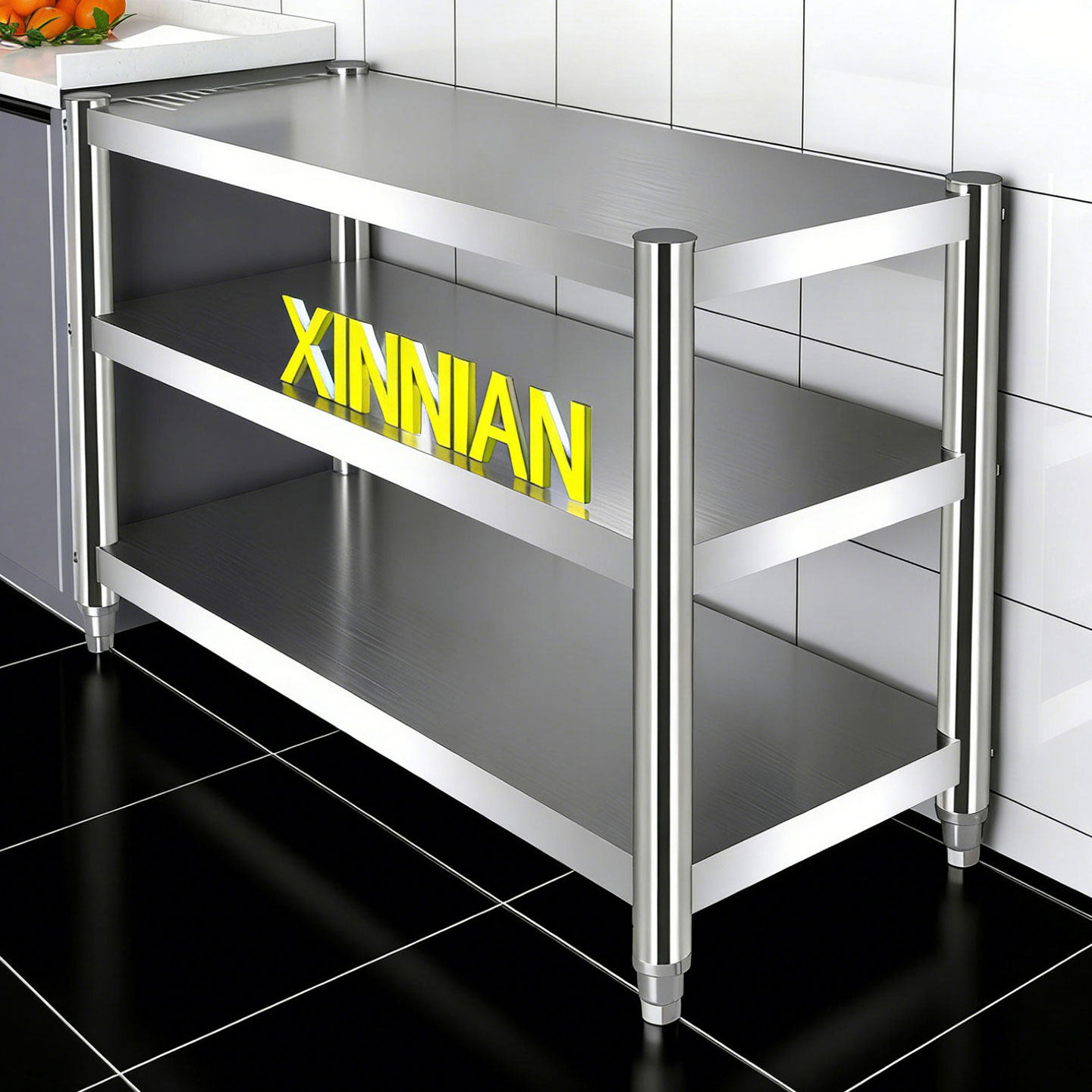 德国加厚全304不锈钢厨房置物架多功能收纳架子橱柜碗柜定制货架