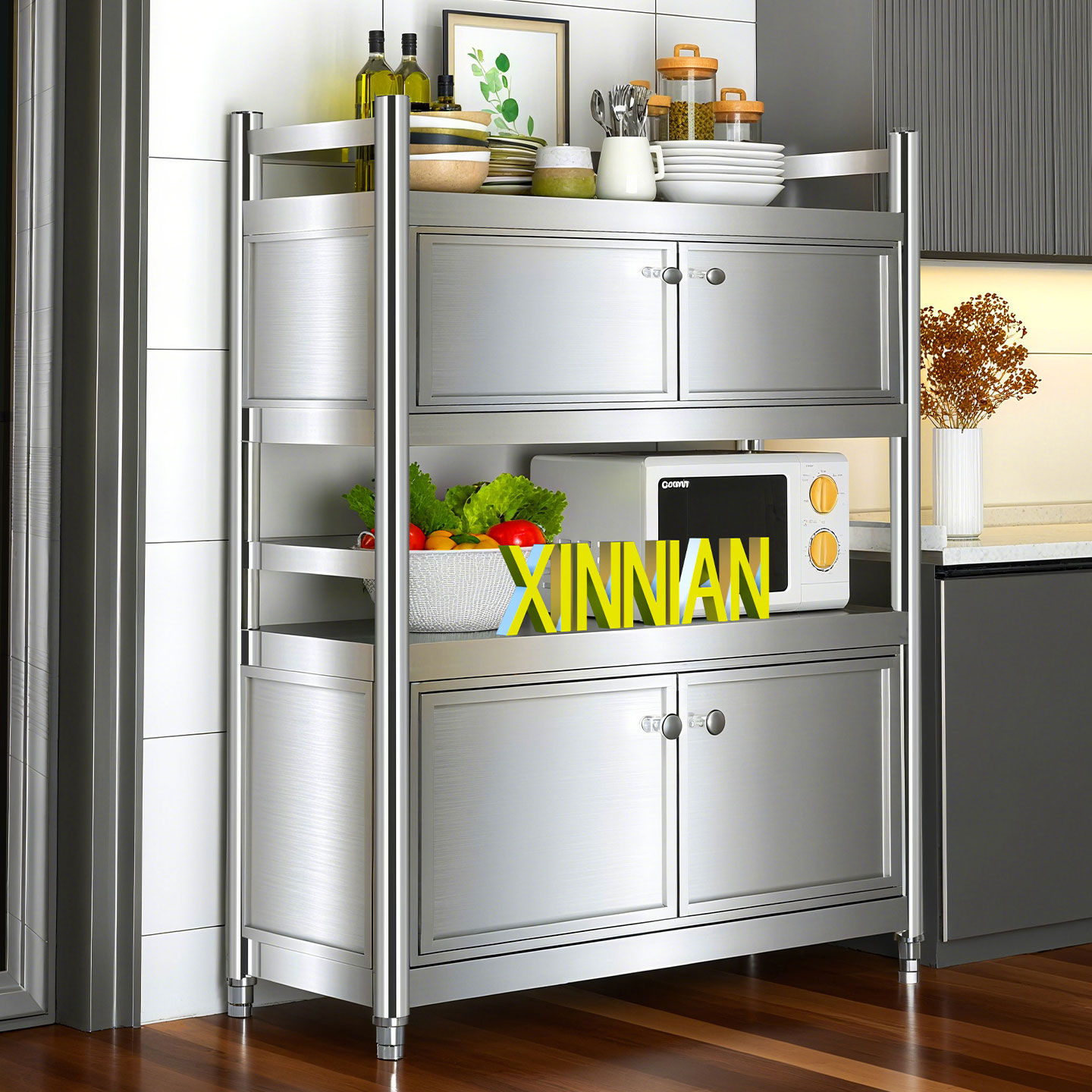 【全封闭】不锈钢防尘碗柜餐边柜