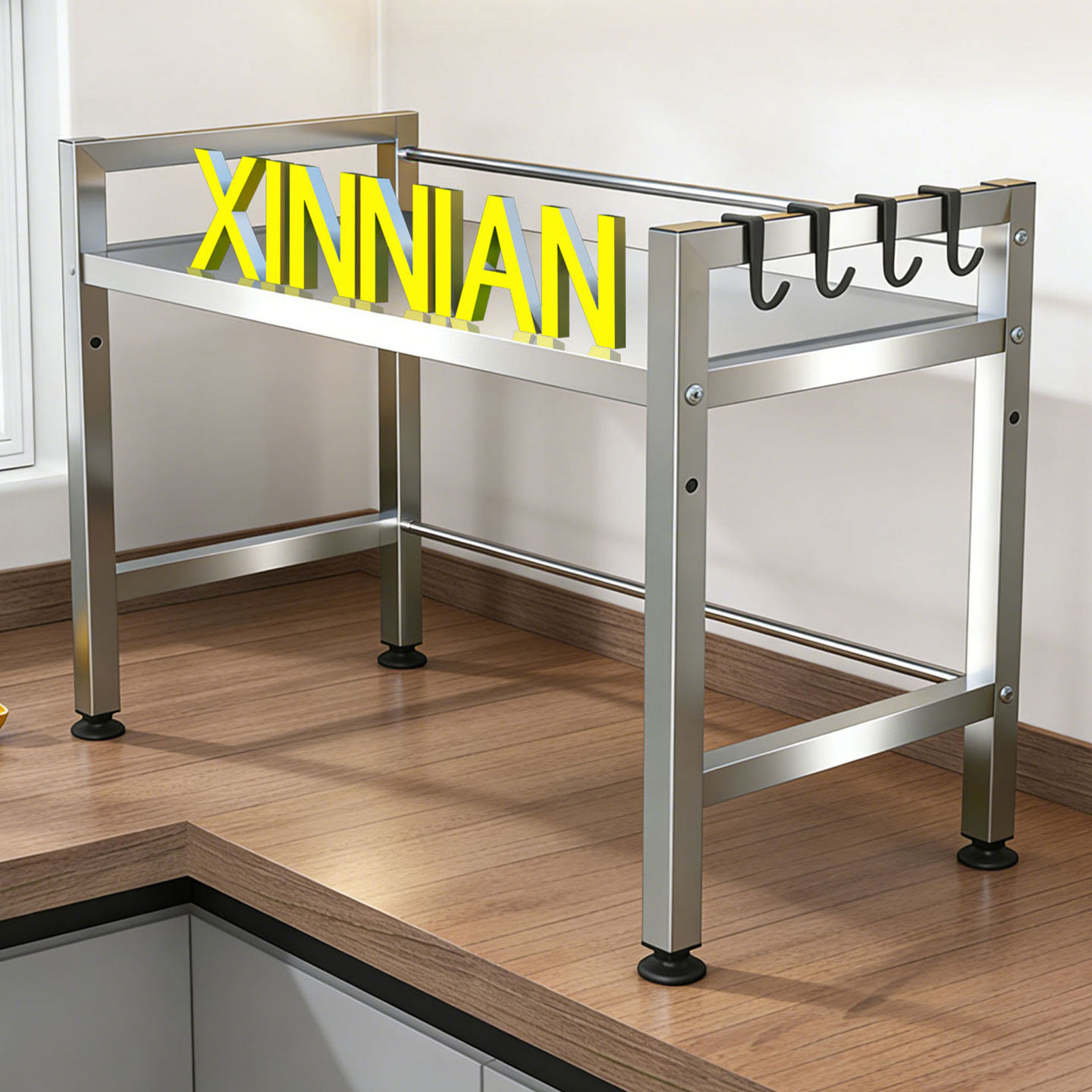 德国不锈钢微波炉置物架厨房多功能台面烤箱多层家用电饭锅收纳架