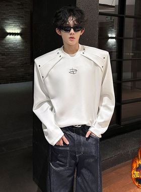 W255加绒加厚长袖打底衫P37黑色白色M到3XL