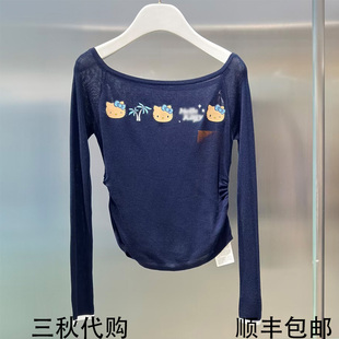 T恤女R30601390 针织衫 REVANYAYA芮范雅2026新款 凯蒂猫抽褶长袖