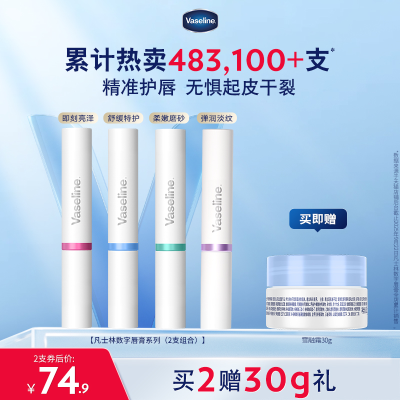 【倪妮推荐】凡士林数字唇膏保湿滋润补水淡化唇纹唇部护理唇膜