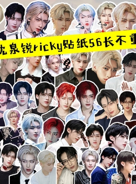 沈泉锐ricky周边手帐贴纸笔记文具日记盒笔筒照片装饰异形贴画