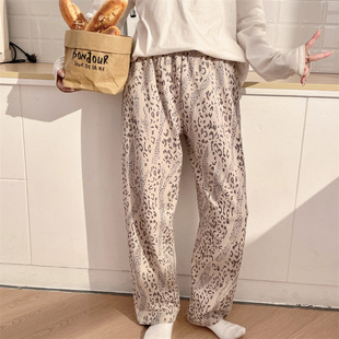 春夏季睡裤女可外穿休闲长裤小个子直筒裤休闲可爱遛弯裤家居裤