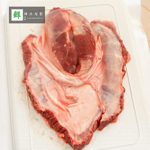 新鲜冷冻猪护心肉 连肝肉隔膜肉油边烧烤20斤一箱罗隔肉近可包邮