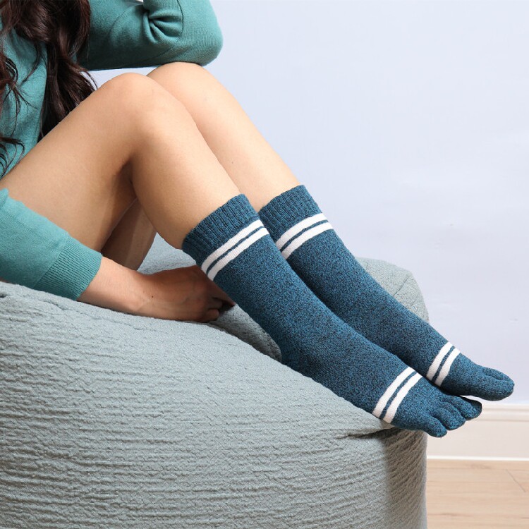 五指袜女高筒潮袜子女秋中筒袜纯棉袜韩版学院风秋冬季百搭女长袜,女士内衣/男士内衣/家居服,长筒袜,淘宝优惠券,粉丝福利购,淘宝优惠卷