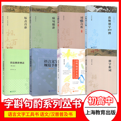 语法修辞例话现代汉语字斟句酌病句精讲高频别字300例标点百诊词误百析语言文字规范手册知识中高考科普咬文嚼字工作者编辑工具书