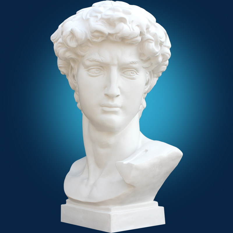 大卫石膏头像美术教具素描大号人物模型人像静物雕塑装饰摆件雕像
