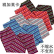 加肥加大妈妈弹力衬裤 单件纯棉中老年人大码 女 女士条纹印花秋裤