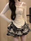 辣妹纯欲风套装 女装 小个子高级感茶系穿搭一整套 2024新款 早初春季