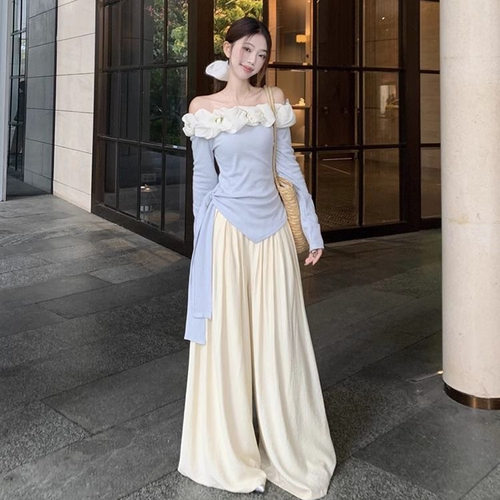 长袖上衣春季垂感休闲裤两件套