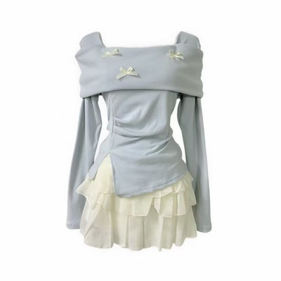 T恤纯欲风修身显瘦蛋糕短裙