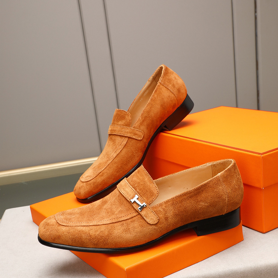 真皮乐福鞋男鞋潮牌新磨砂皮