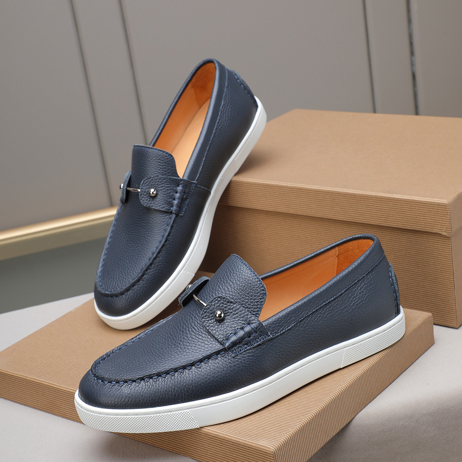 欧美单鞋透气牛皮乐福鞋男鞋