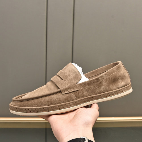 邦家尼男豆豆鞋休闲反绒皮单鞋