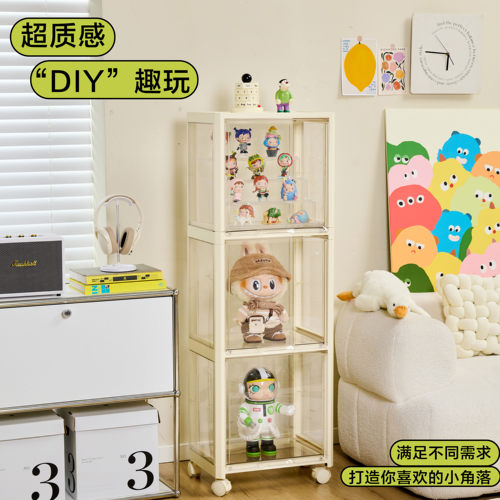 RMAX手办展示柜盲盒收纳展示架痛柜适用透明亚克力玩具模型收纳盒