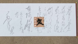 毛泽东-七绝 庐山仙人洞 毛体书法水写布清水描红练字