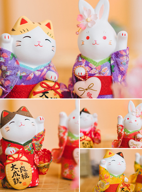 药师窑猫兔组合手工制作