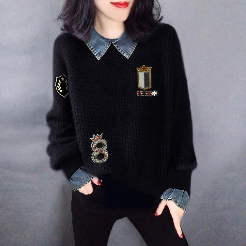 设计感欧货水貂绒毛衣秋冬宽松