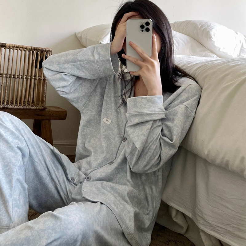 甜美ins风可爱睡衣女保暖休闲长袖冬款加厚德绒外穿家居服两件套