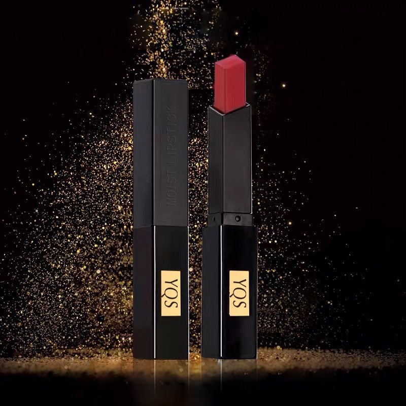 YQS新款小黑条口红赤裸番茄302豆沙显白滋润平价女哑光丝绒雾面