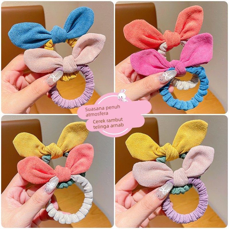 儿童兔耳朵蝴蝶结发圈扎高马尾皮筋头绳小女孩不伤发可爱发圈发饰,童装/婴儿装/亲子装,发饰,淘宝优惠券,粉丝福利购,淘宝优惠卷