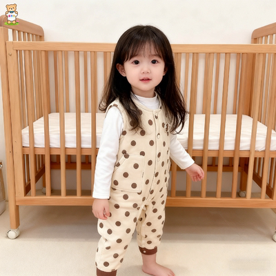 婴儿卡通马甲连体衣秋冬季