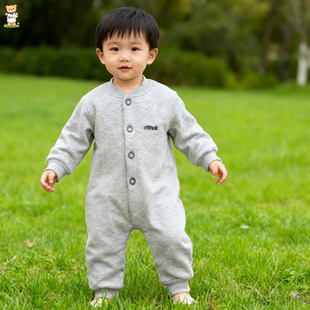 男童宝宝秋冬装连体衣秋冬款加绒保暖爬服婴儿衣服哈衣童装外出服