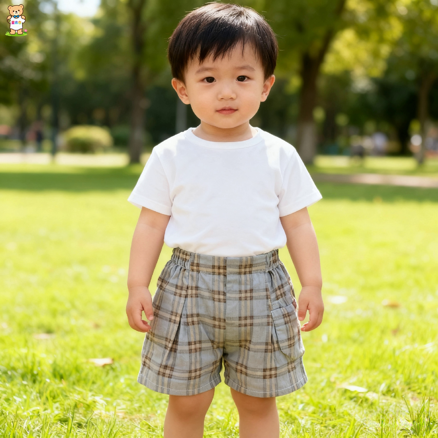 男童裤子夏装2026新款薄款韩版儿童宝宝洋气时髦休闲格子五分裤潮