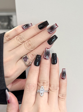 NailArt无人区穿戴甲高级显白中方ins纯欲风氛围感学生美指甲贴片