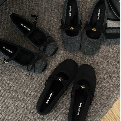 气质超百搭毛呢单鞋~巨好看