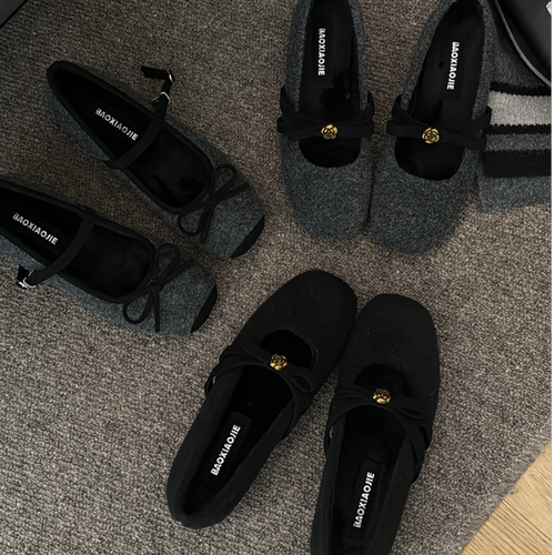 气质超百搭毛呢单鞋~巨好看