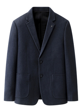 男装男士平驳领商务休闲单排扣百搭羊毛单西西装A1H007