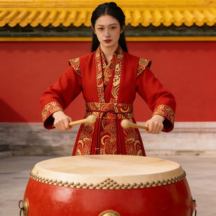 江湖夜雨十年灯古风红色汉服女演出服花木兰雪龙吟舞蹈侠客风古装