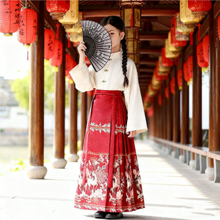 马年马面裙天地龙鳞男女儿童元旦舞蹈演出服装表演苍穹唤铭记国家