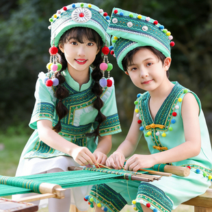 立春咏春丽江三部曲三月三演出服装 表演吉量哈尼宝贝少数民族服装