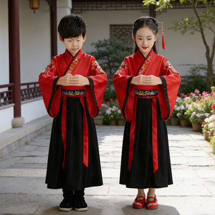 精忠报国中国龙舞蹈演出服装男女学生扇子舞表演早上好敬以后探窗