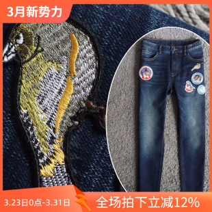 7555 大38码 镇店之宝2折春季 植绒内里弹性针织弹性面料男牛仔裤