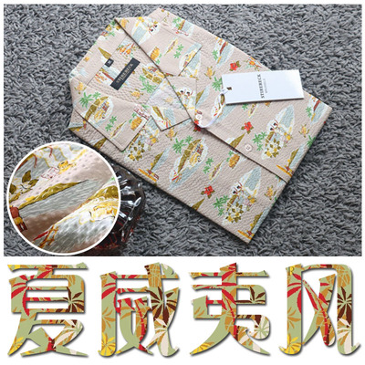 夏季新品进口泡泡纱短袖