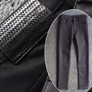 牛仔裤 男士 22933 保暖高端商务小羊皮编织弹性修身 镇店之宝3折冬季