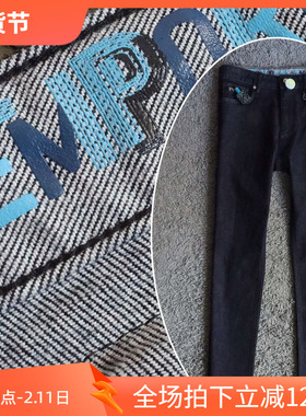 镇店之宝6折秋季丹宁黑弹性修身简约商务黑色男士牛仔裤9631 p120