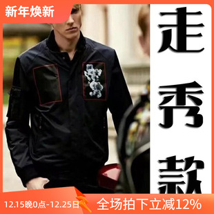 外套18515 印花男士 P40 3折秋冬夹薄棉保暖双拉链设计数码 走秀款