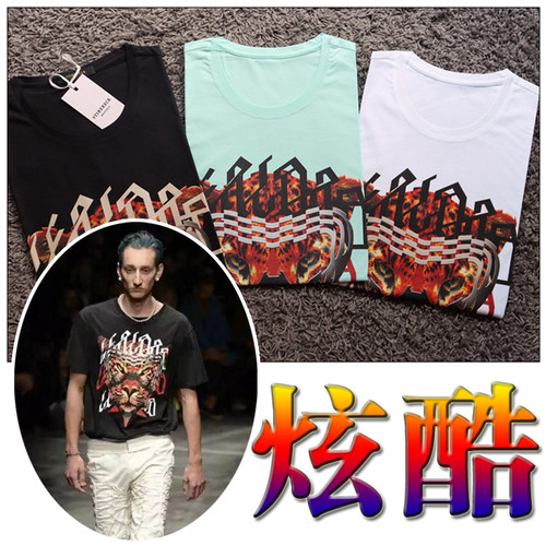 2折夏季薄款丝光棉炫酷霸气短袖