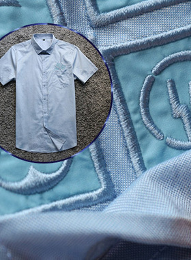 夏季清仓只剩几件2折新品翻领刺绣口袋男短袖衬衣衬衫92010 P50