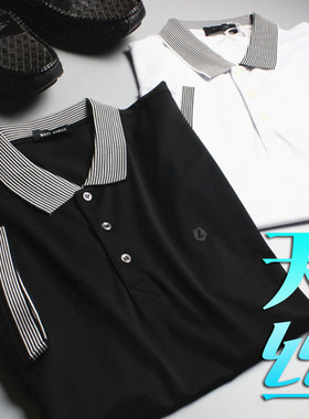 夏季清仓2折夏季凉爽天丝+ 双丝光珠地棉男翻领短袖T恤 71052 P40